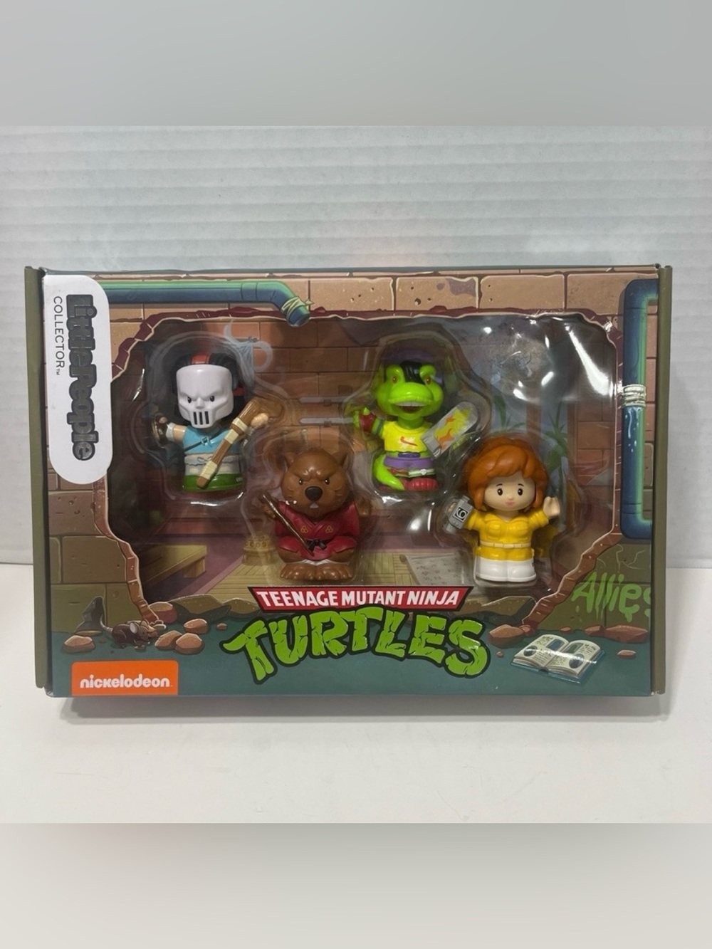 FISHER RICE LITTLE PEOPLE Teenage Mutant Ninja Turtles Allies collector set NWT